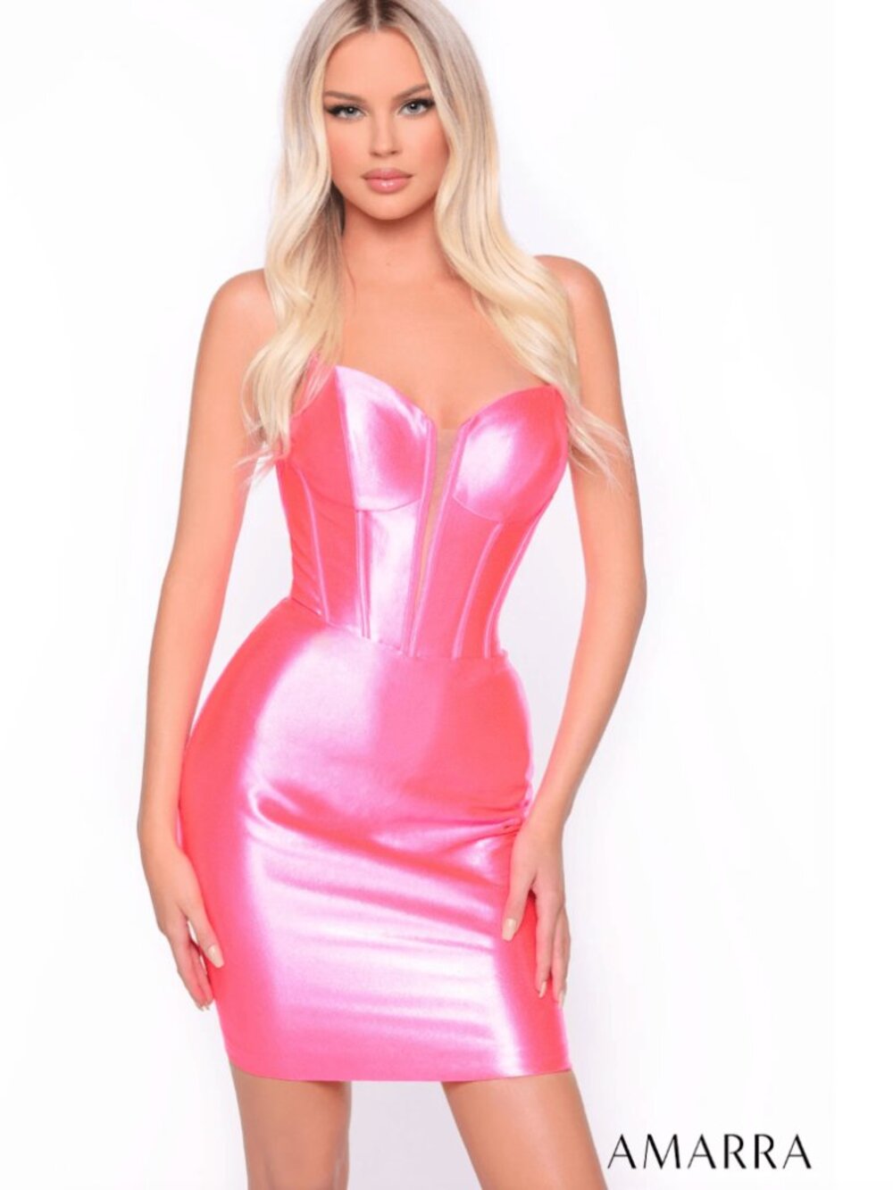 Amarra: 88076 Pink : Size 8 Homecoming Dress